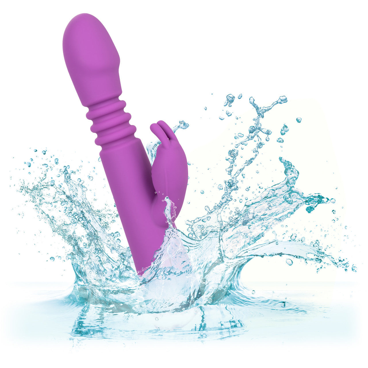 Jack Rabbit Elite Thrusting Rabbit Silicone Rechargeable Dual Stimulation Vibrator By CalExotics