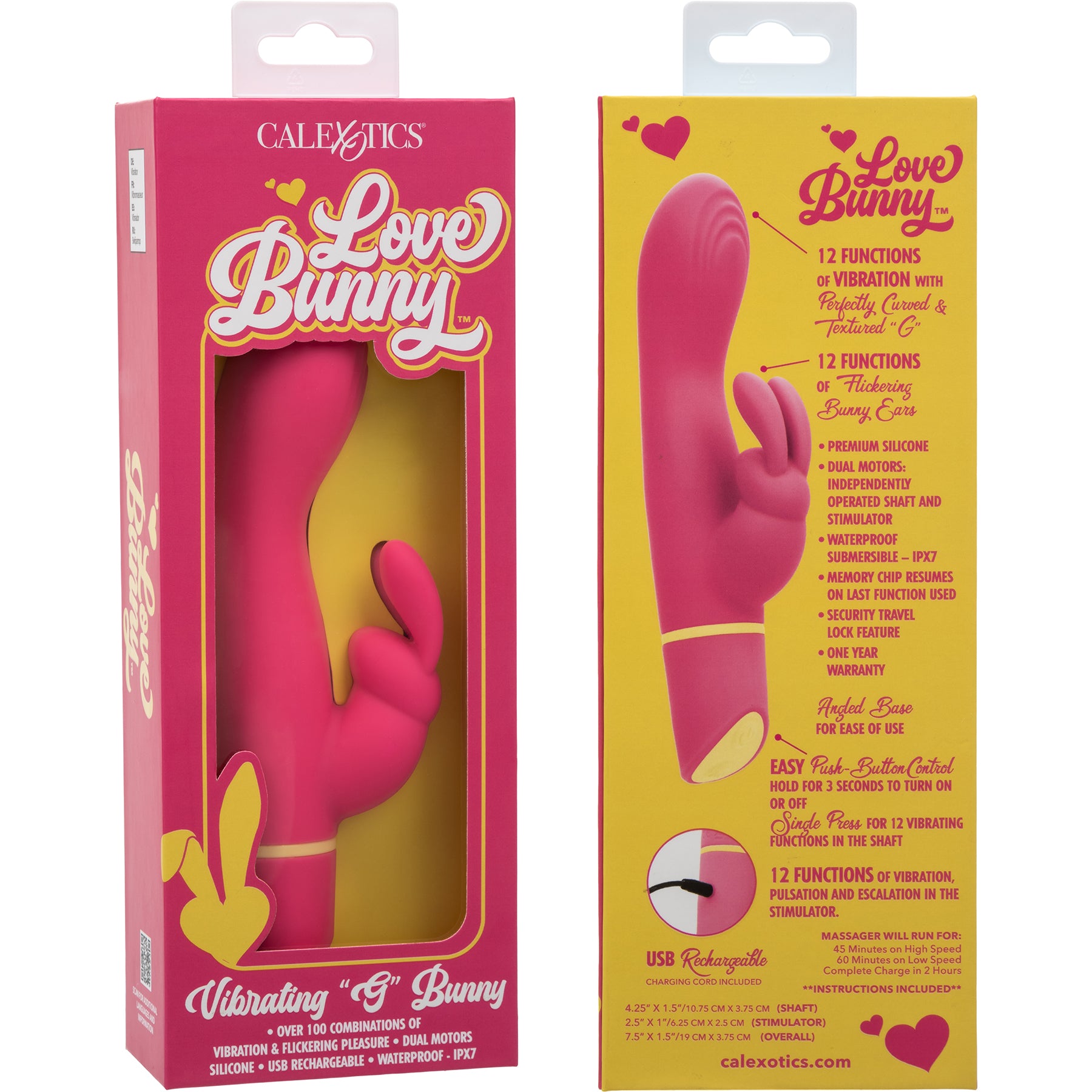 Love Bunny Vibrating G Bunny Rechargeable Silicone Rabbit Style Vibrator