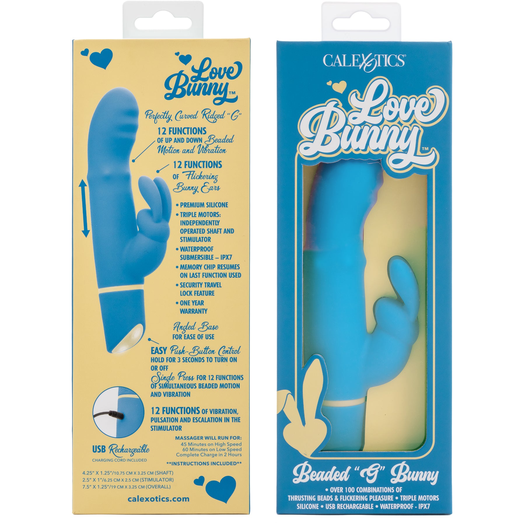 Love Bunny™ Beaded "G" Bunny Silicone Beaded Motion G-Spot Rabbit Vibrator