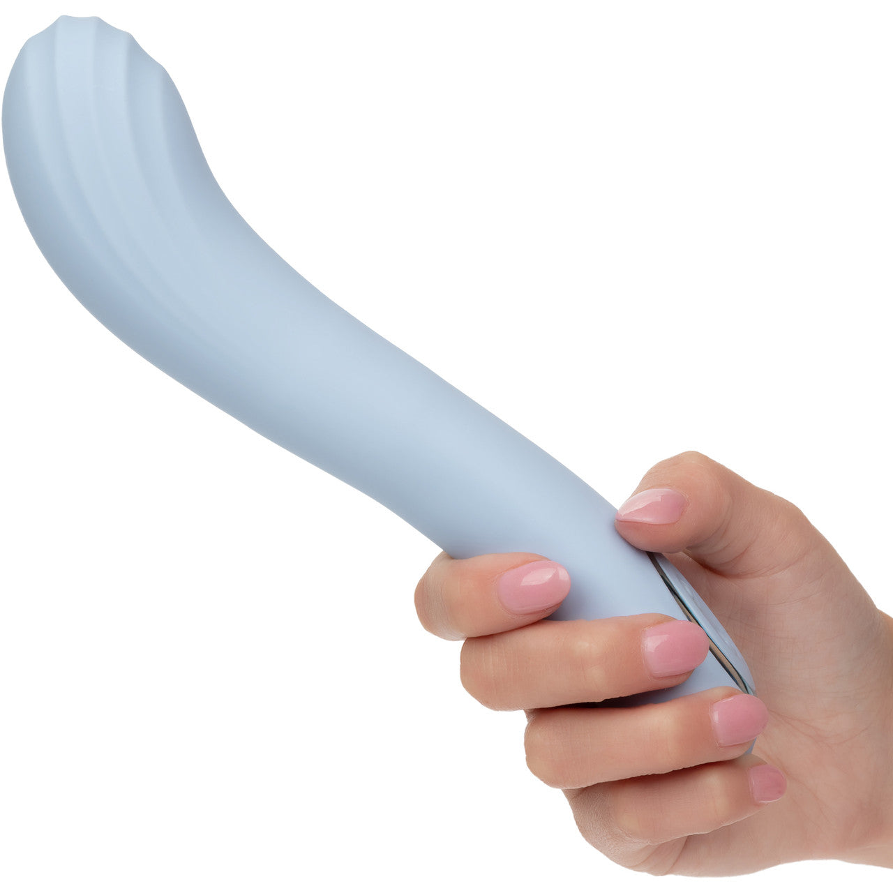 Azure Collection Contoured G Rechargeable Waterproof Silicone G-Spot Vibrator By CalExotics