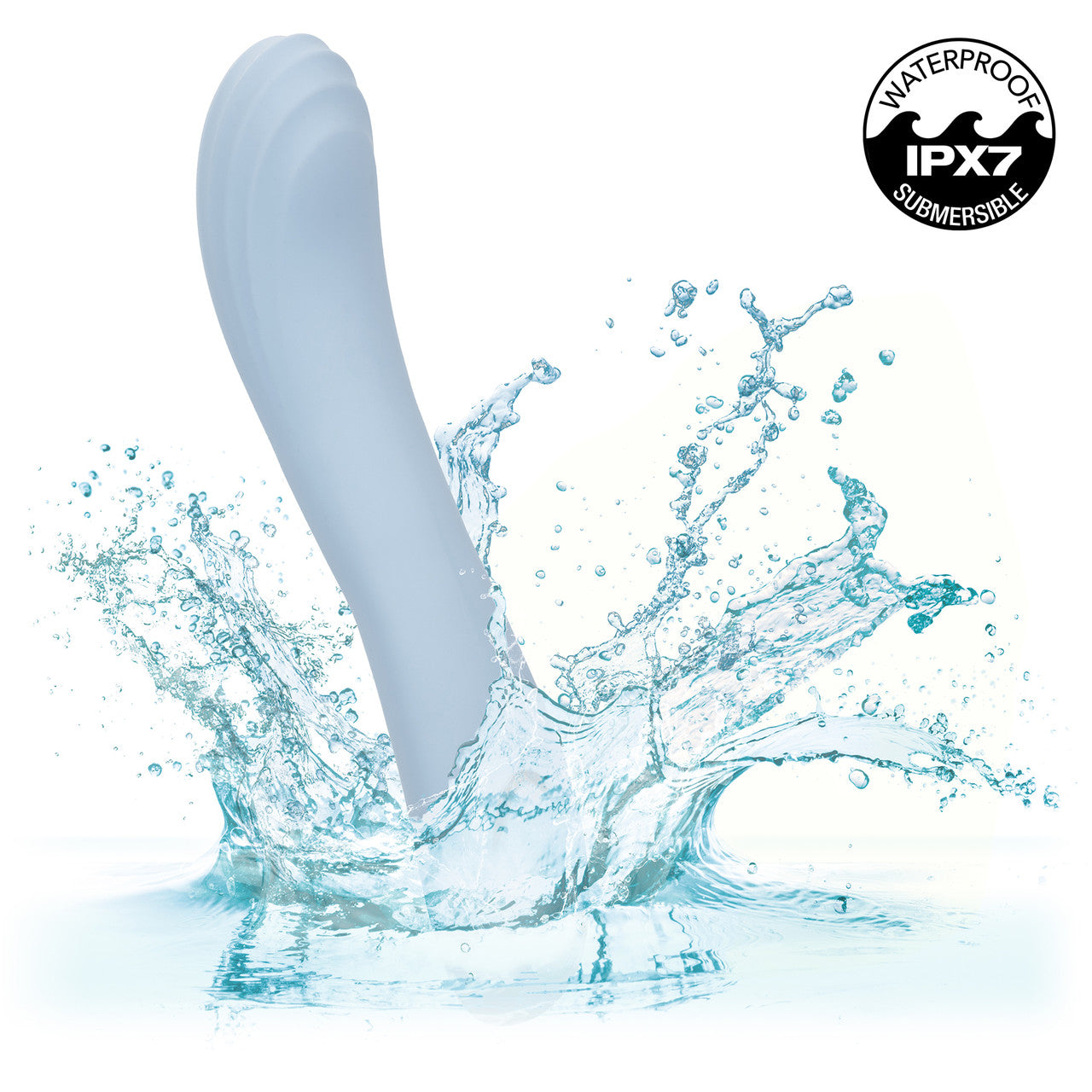 Azure Collection Contoured G Rechargeable Waterproof Silicone G-Spot Vibrator By CalExotics