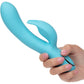 Azure Collection Bunny G Rechargeable Waterproof Silicone Rabbit Vibrator By CalExotics