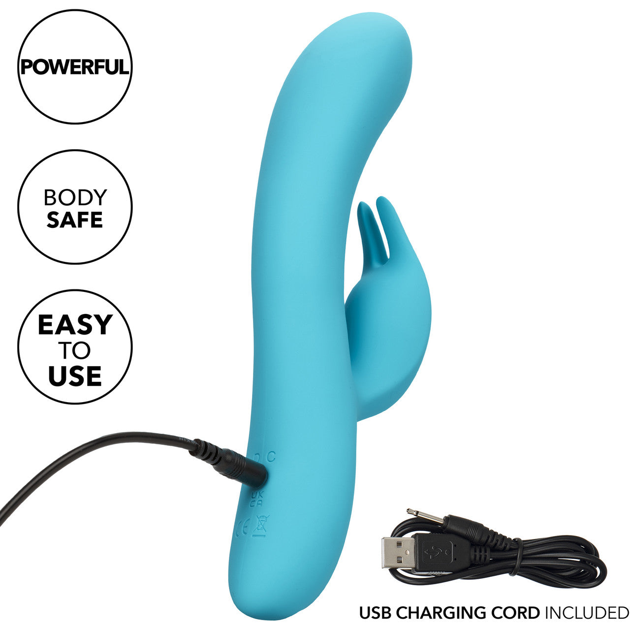 Azure Collection Bunny G Rechargeable Waterproof Silicone Rabbit Vibrator By CalExotics