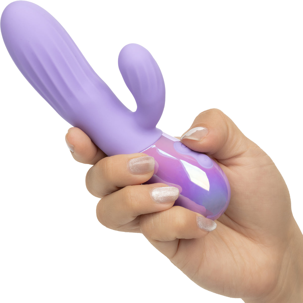 Aura Rotating Ripple Rechargeable Silicone Rotating Rabbit Vibrator By CalExotics