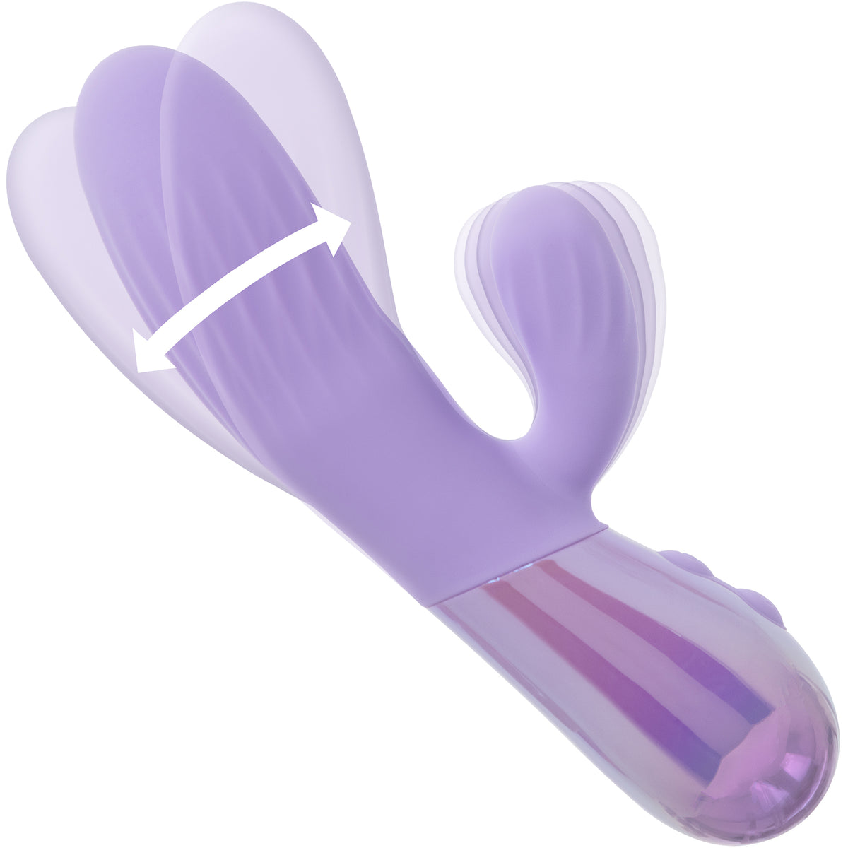 Aura Rotating Ripple Rechargeable Silicone Rotating Rabbit Vibrator By CalExotics