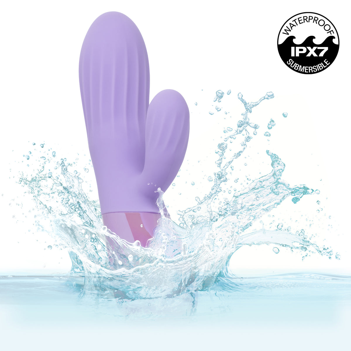 Aura Rotating Ripple Rechargeable Silicone Rotating Rabbit Vibrator By CalExotics