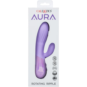 Aura Rotating Ripple Rechargeable Silicone Rotating Rabbit Vibrator By CalExotics