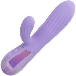 Aura Rotating Ripple Rechargeable Silicone Rotating Rabbit Vibrator By CalExotics