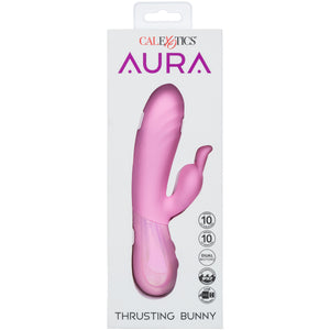 Aura Thrusting Bunny Silicone Thrusting Rabbit Vibrator By CalExotics
