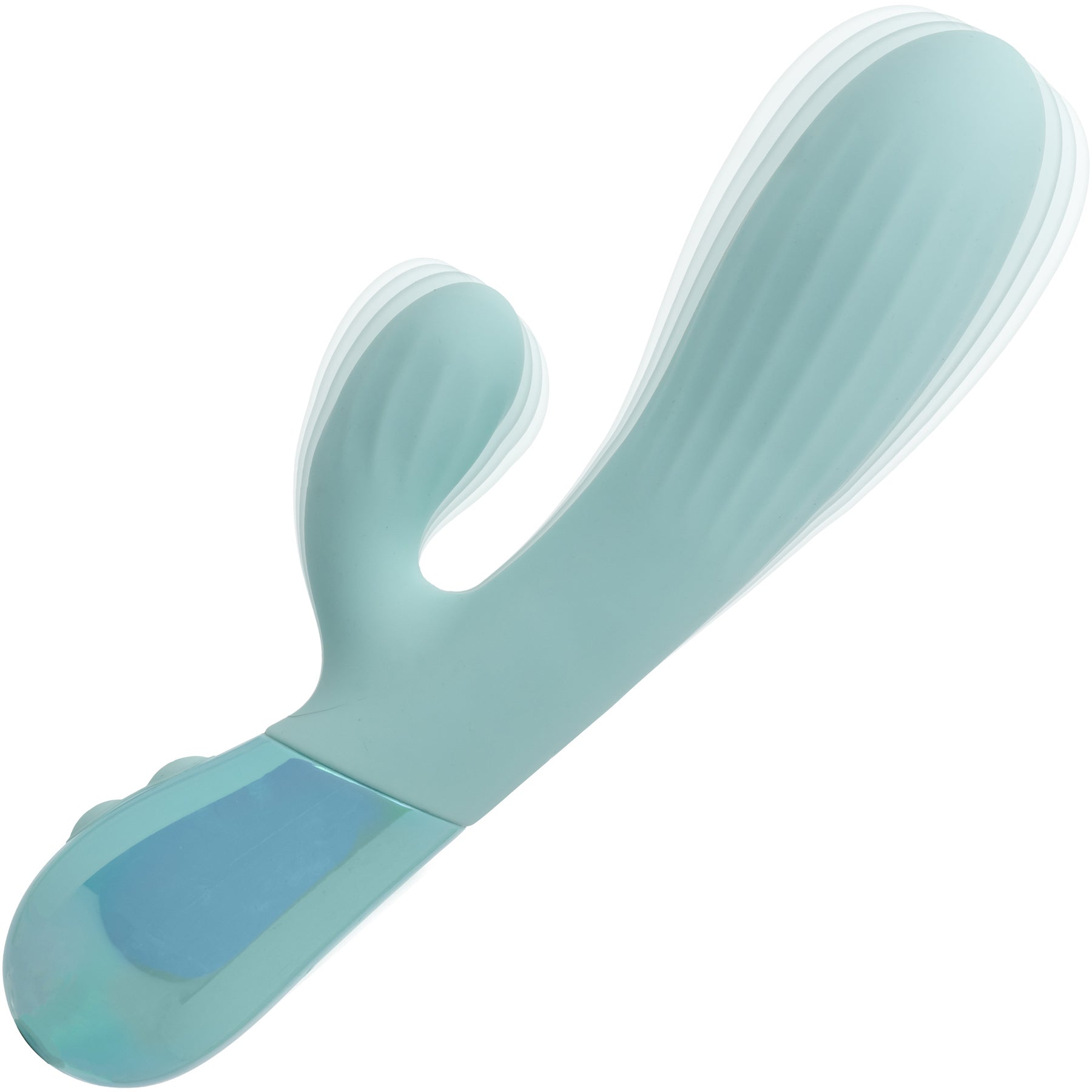 Aura Dual Ripple Rechargeable Silicone Rabbit Vibrator By CalExotics