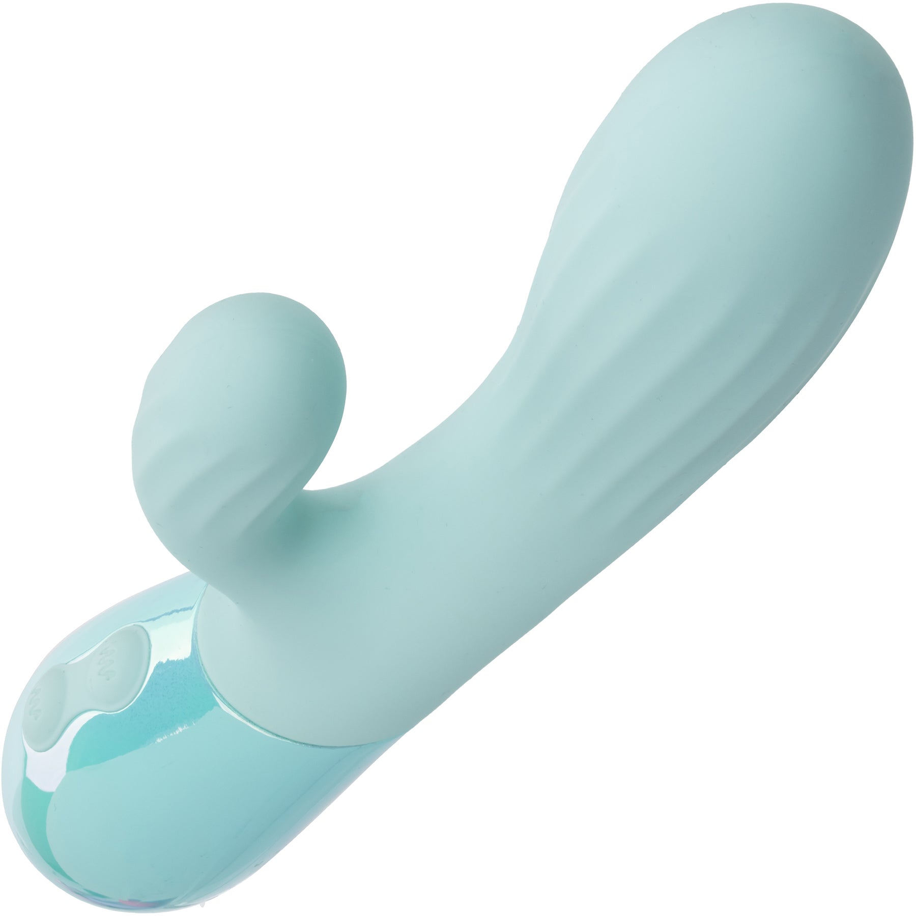Aura Dual Ripple Rechargeable Silicone Rabbit Vibrator By CalExotics