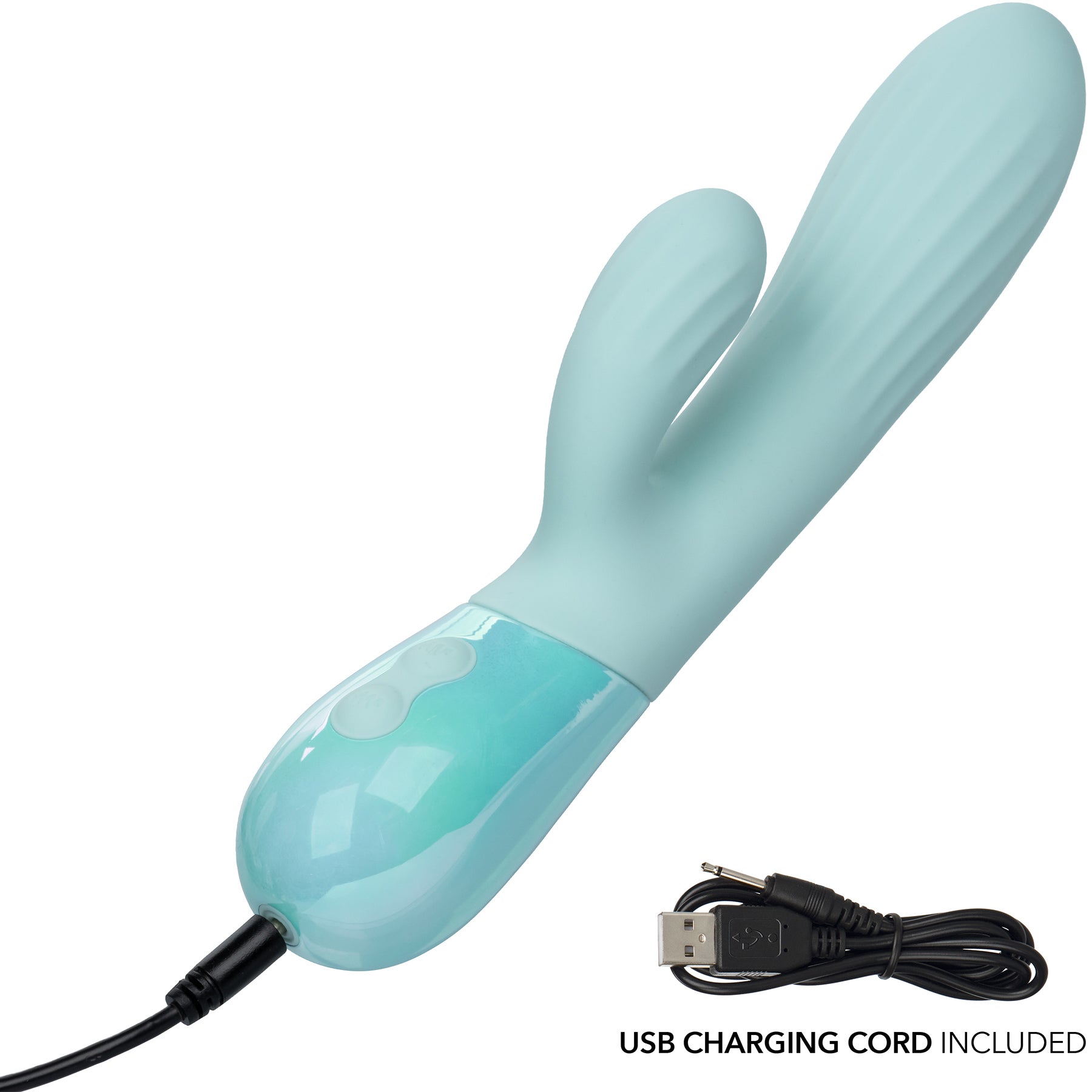 Aura Dual Ripple Rechargeable Silicone Rabbit Vibrator By CalExotics