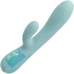 Aura Dual Ripple Rechargeable Silicone Rabbit Vibrator By CalExotics