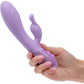 Aura Dual Bunny Rechargeable Silicone Rabbit Vibrator By CalExotics