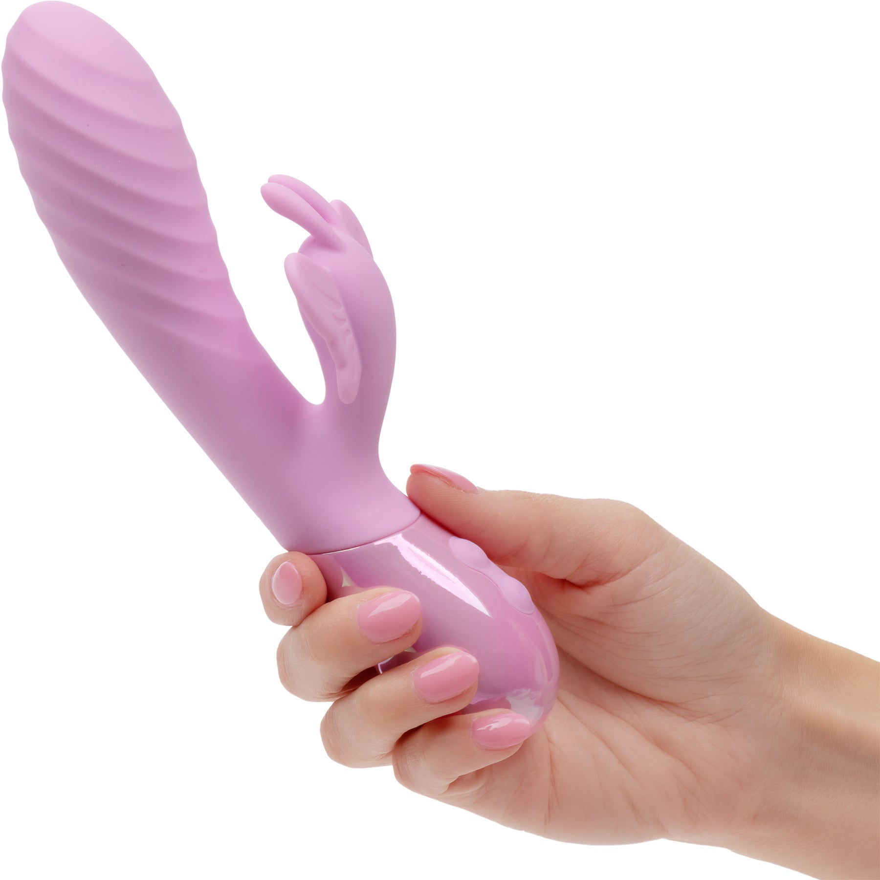 Aura Dual Flutter Rechargeable Silicone Rabbit Vibrator By CalExotics