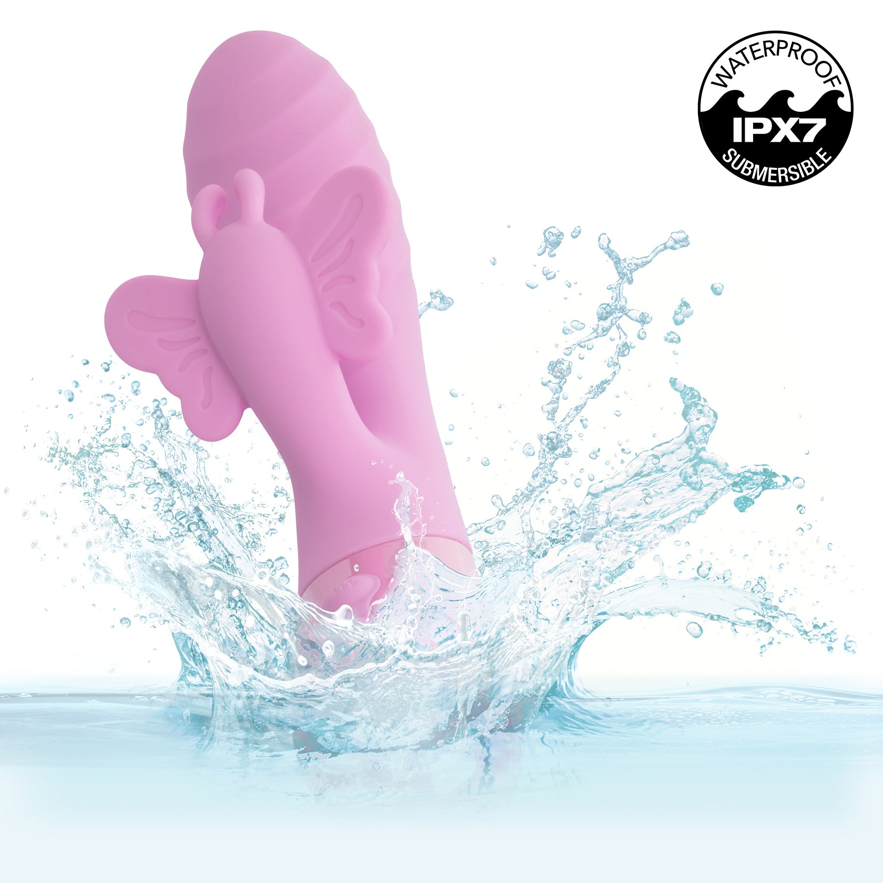Aura Dual Flutter Rechargeable Silicone Rabbit Vibrator By CalExotics