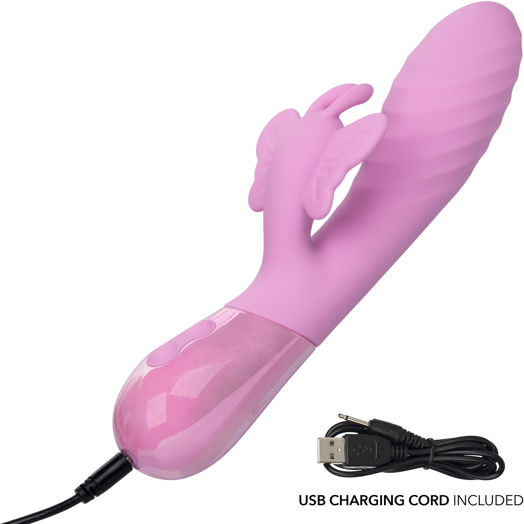 Aura Dual Flutter Rechargeable Silicone Rabbit Vibrator By CalExotics