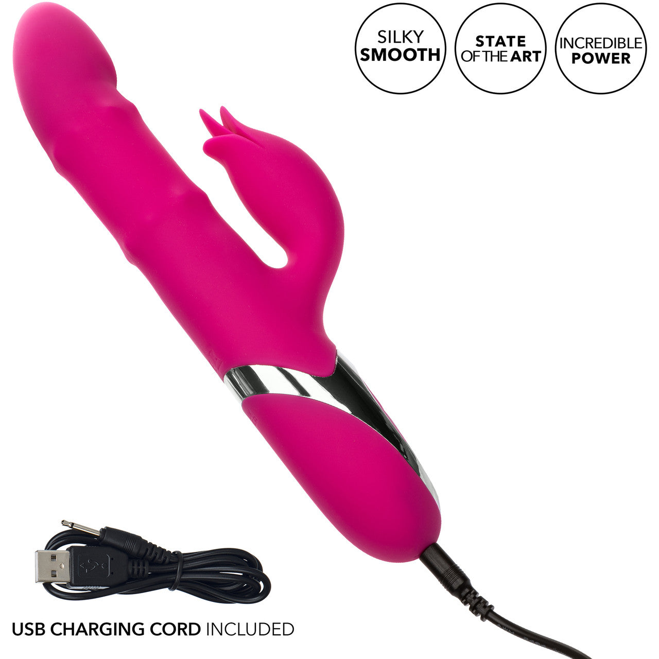 Enchanted Embrace Rechargeable Thrusting Beads Dual Stimulation Vibrator By CalExotics