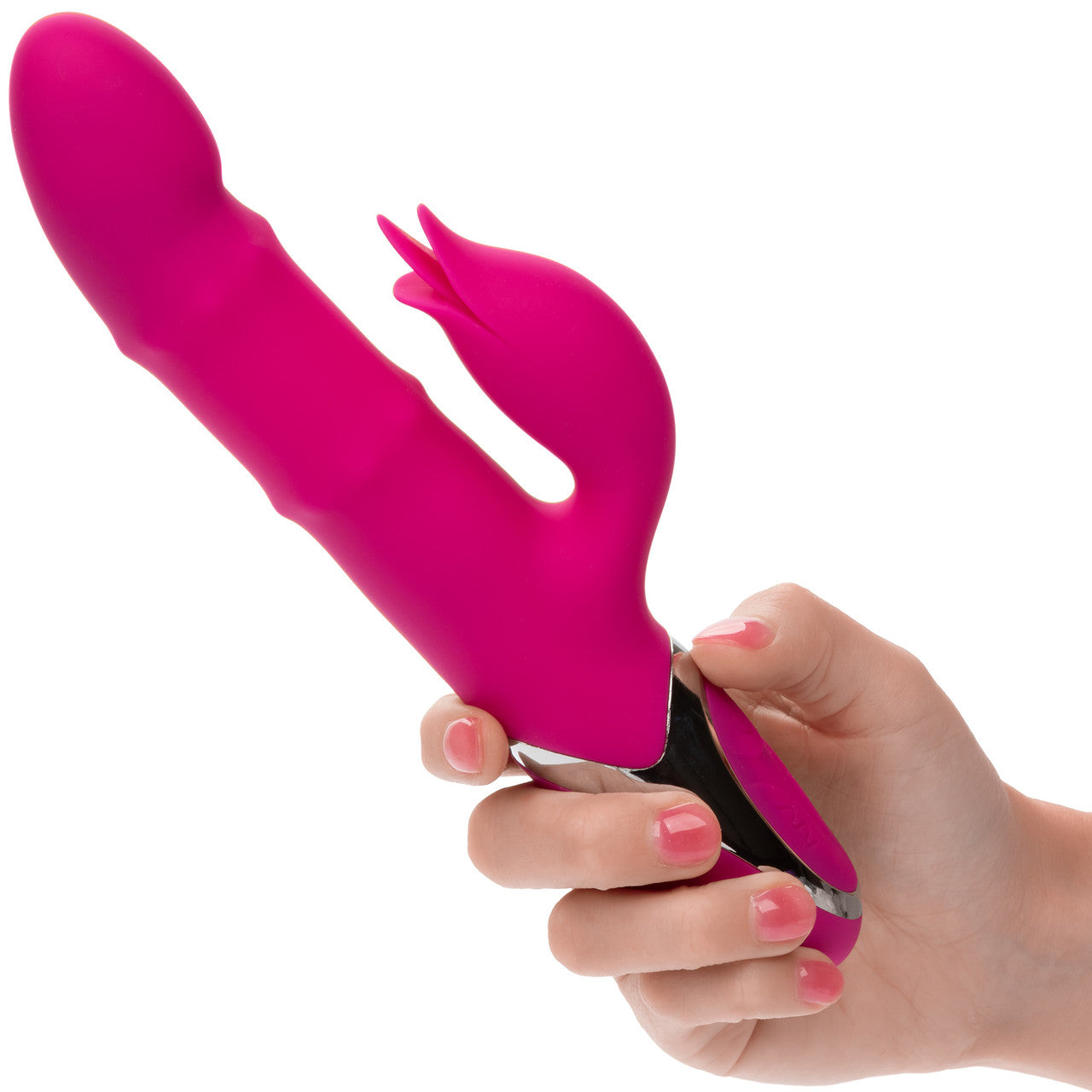 Enchanted Embrace Rechargeable Thrusting Beads Dual Stimulation Vibrator By CalExotics