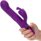 Enchanted Flutter Rechargeable Thrusting & Rotating Beads Dual Stimulation Vibrator By CalExotics - Purple