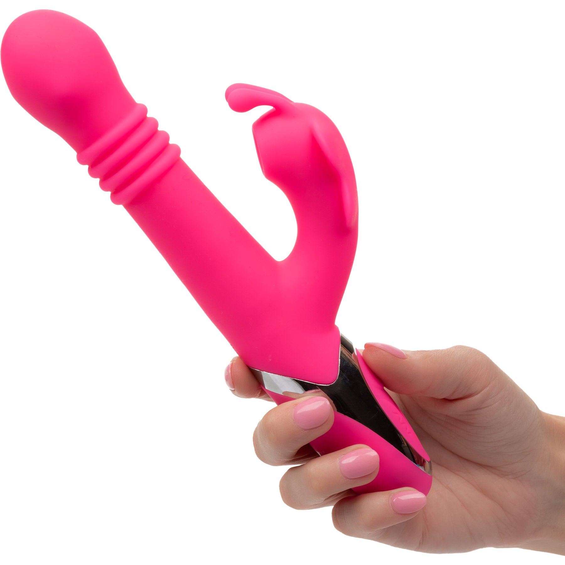 Enchanted Kissing Butterfly Thrusting & Rotating Vibrator With Clitoral Stimulator By CalExotics