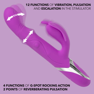 Enchanted Throbbing Butterfly Waterproof Silicone Dual Stimulation Vibrator