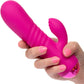 Thicc Chubby Honey Rechargeable Waterproof Silicone Dual Stimulation Vibrator By CalExotics - Pink