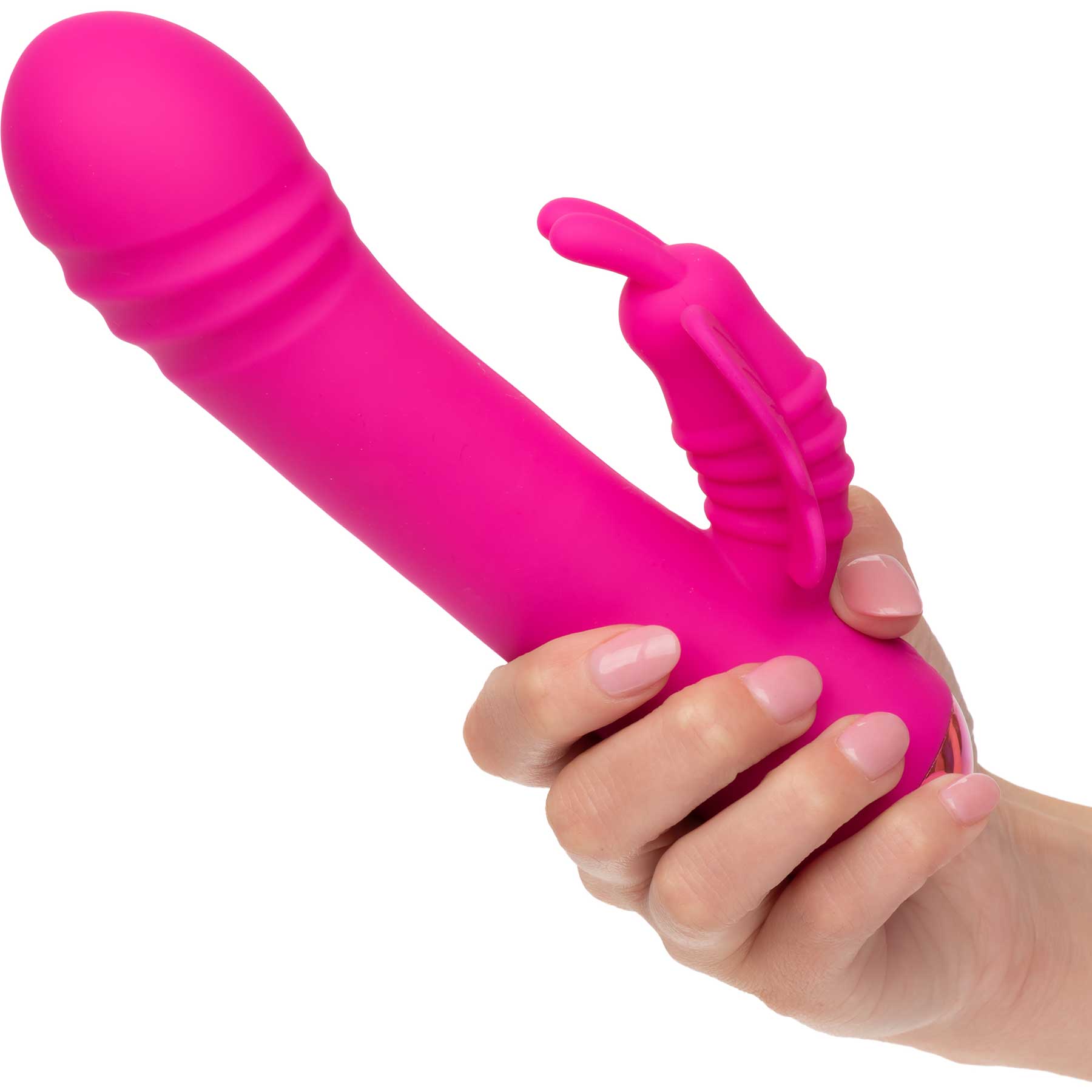 Thicc™ Chubby Rechargeable Silicone Vibrating Dual Stimulation Rotating Butterfly