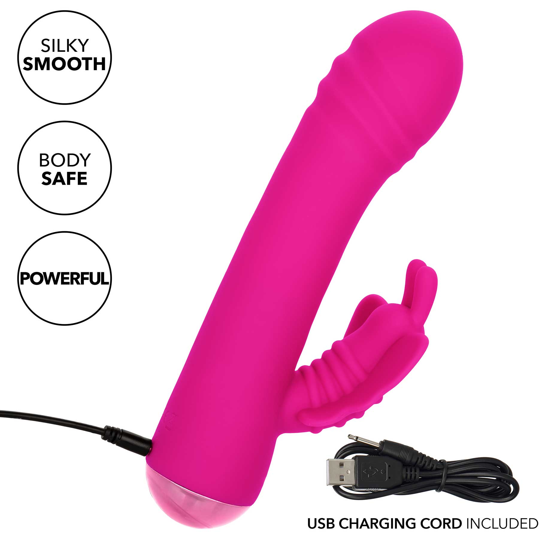 Thicc™ Chubby Rechargeable Silicone Vibrating Dual Stimulation Rotating Butterfly