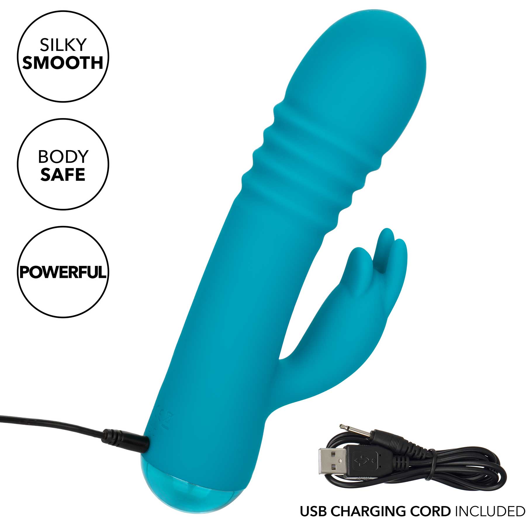 Thicc™ Chubby Rechargeable Silicone Vibrating Dual Stimulation Thrusting Tickler