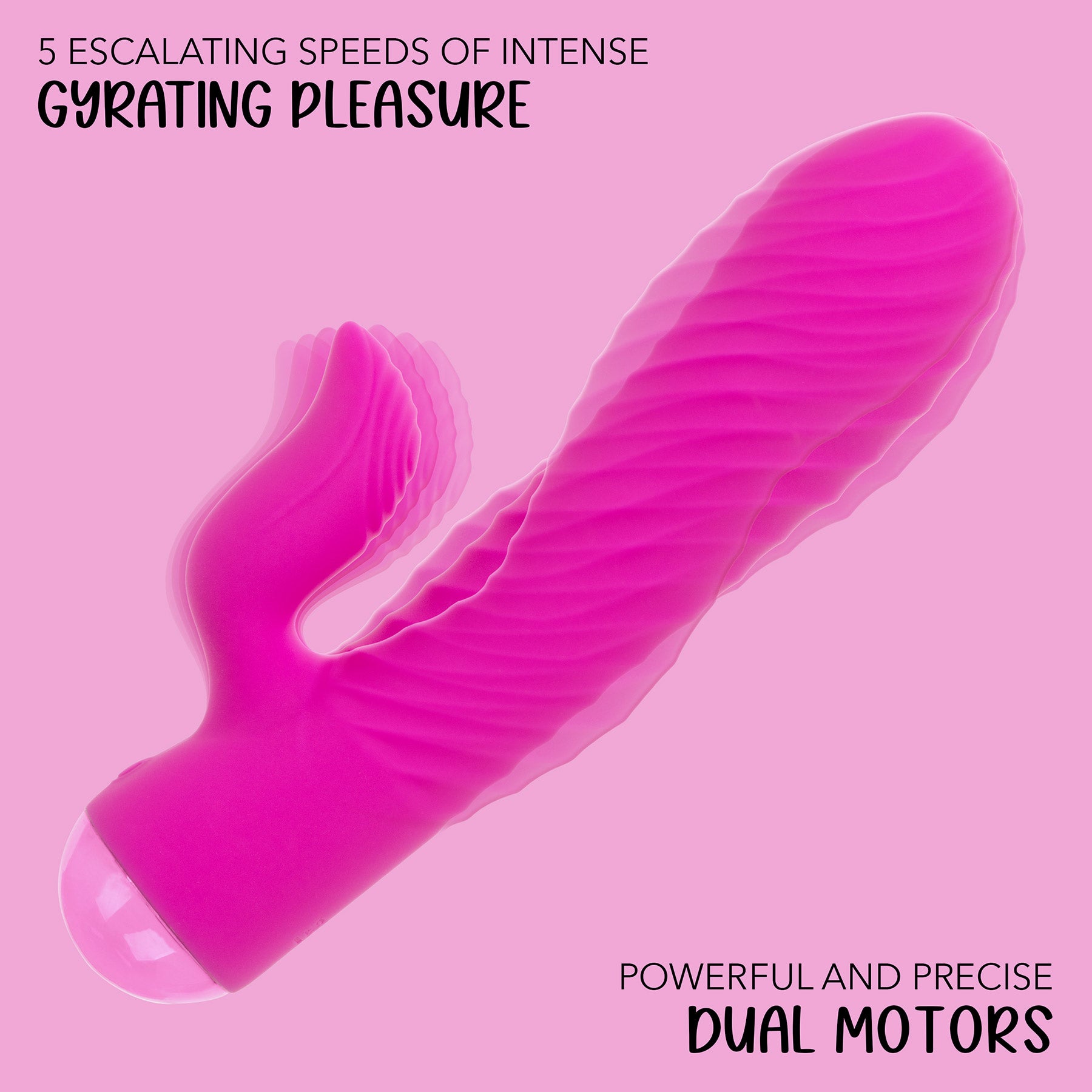 Extra Thicc™ Chubby Gyrating Rechargeable Silicone Rabbit Style Tickler