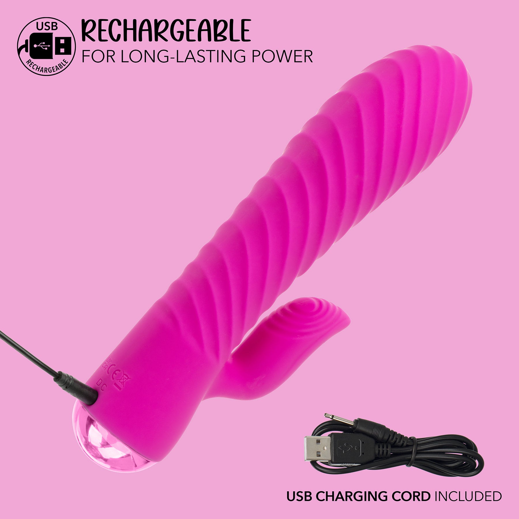 Extra Thicc™ Chubby Gyrating Rechargeable Silicone Rabbit Style Tickler