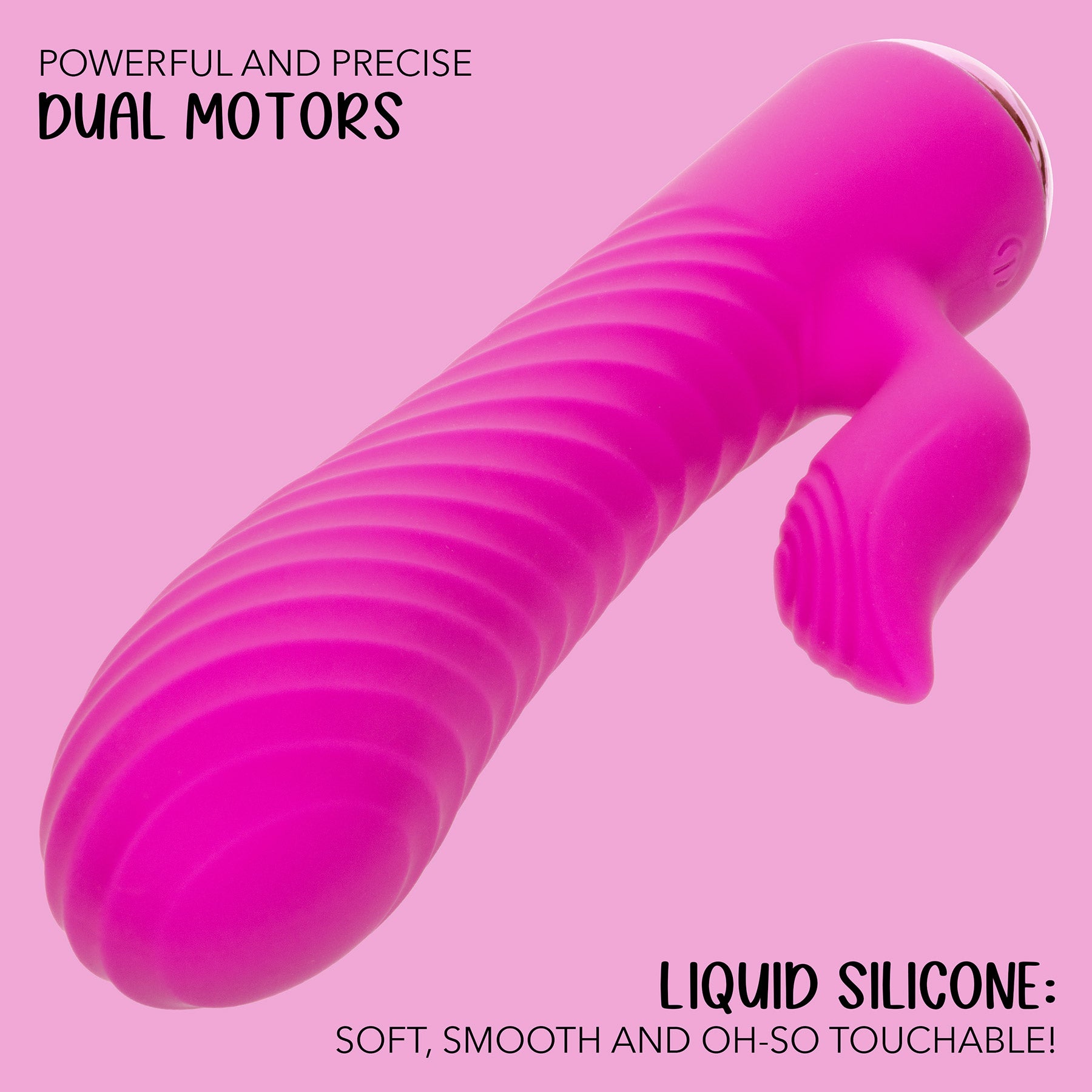 Extra Thicc™ Chubby Gyrating Rechargeable Silicone Rabbit Style Tickler