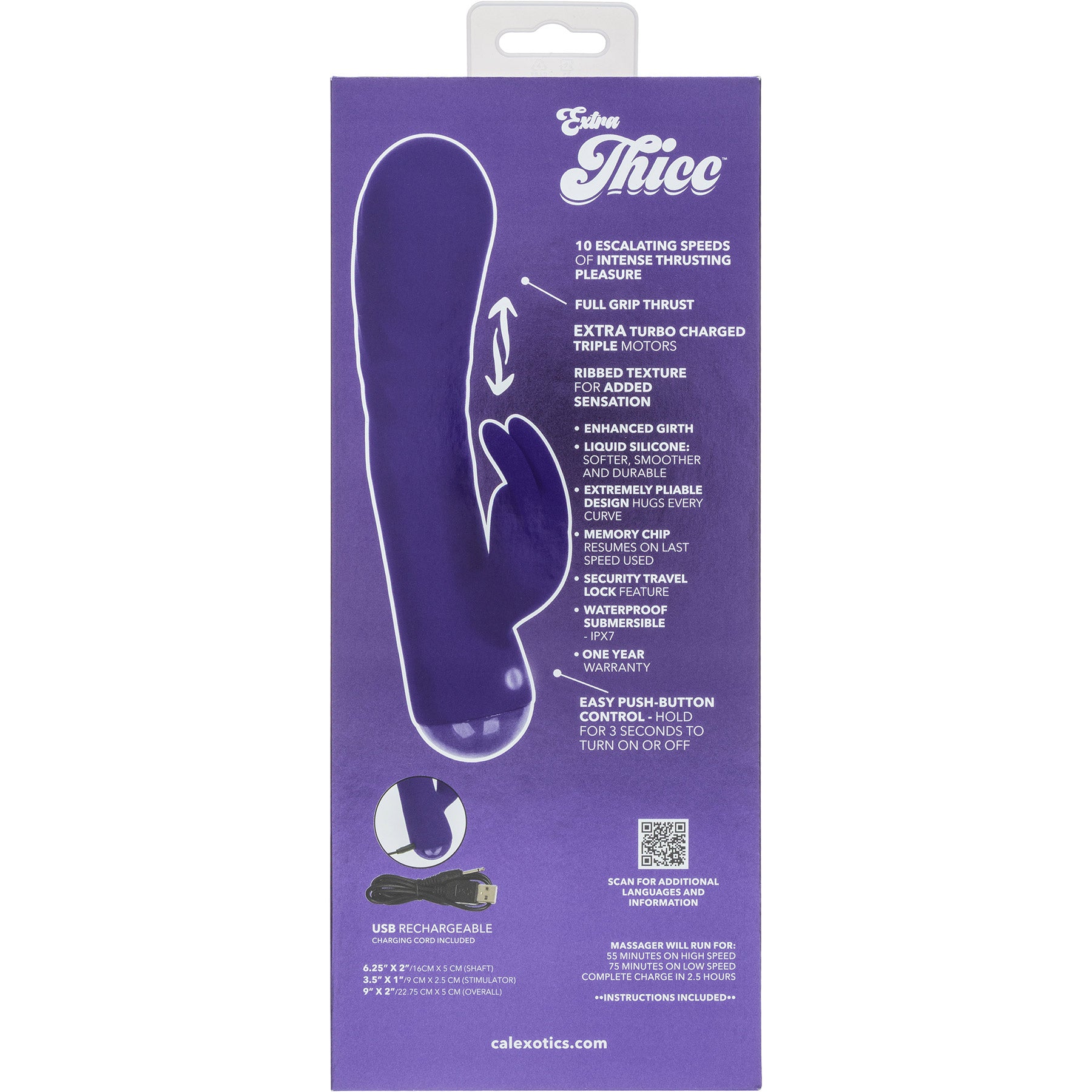 Extra Thicc™ Chubby Deep-Thrust Bunny Silicone Rabbit Vibrator
