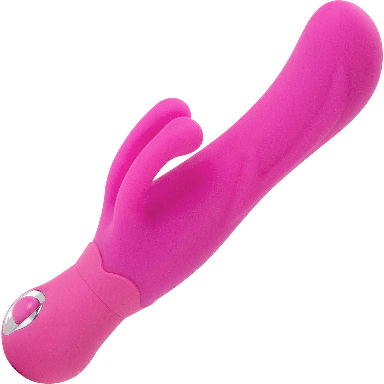 Double Dancer Waterproof Silicone Rabbit Style Vibrator By CalExotics - Pink