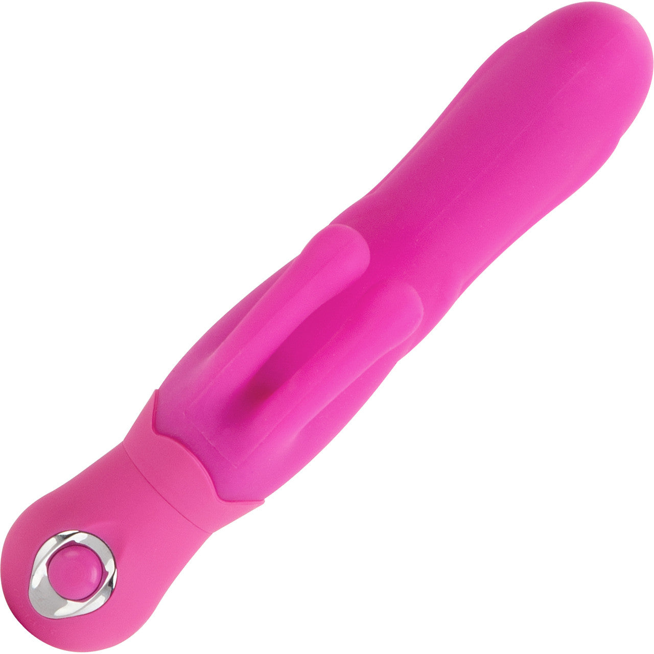 Double Dancer Waterproof Silicone Rabbit Style Vibrator By CalExotics - Pink