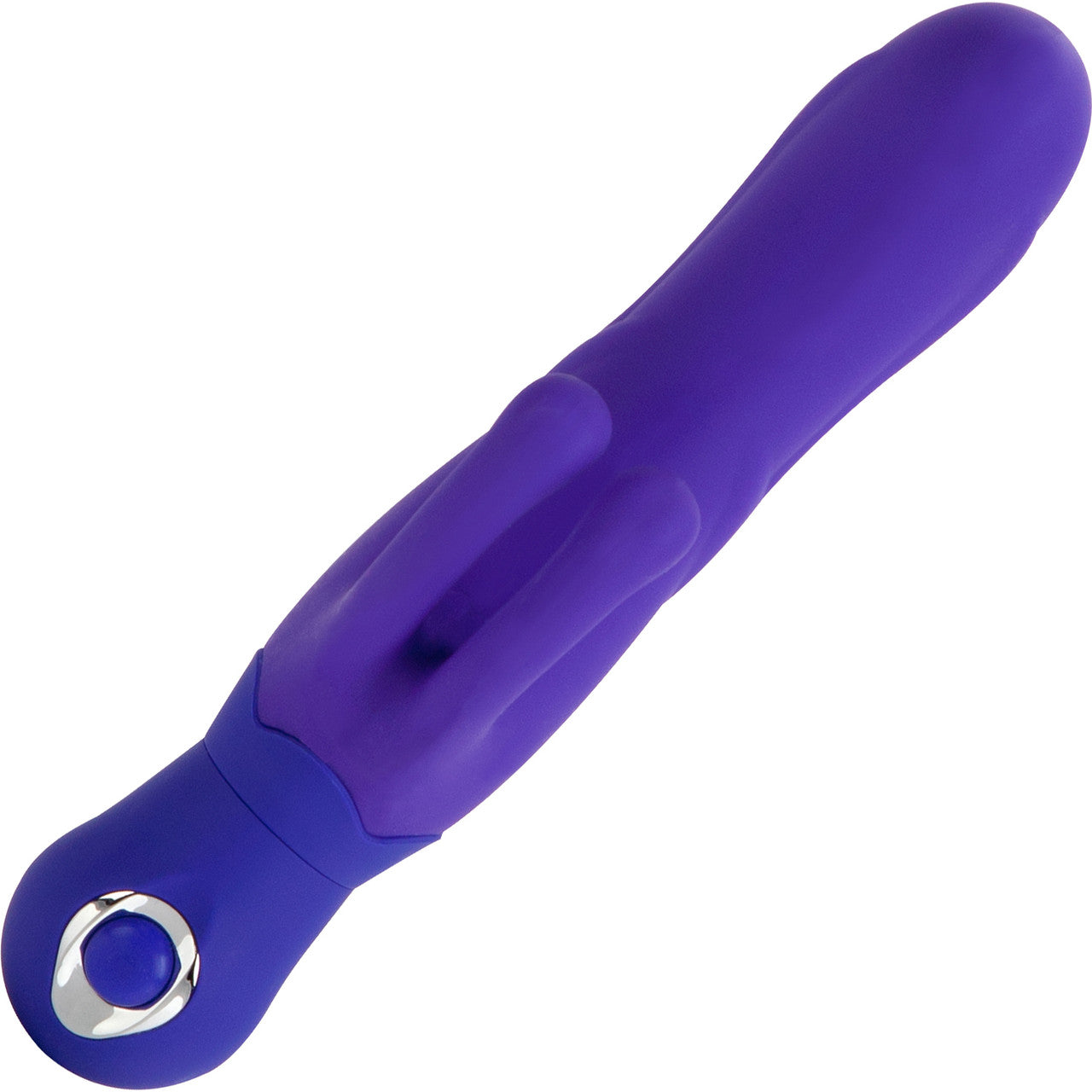 Double Dancer Waterproof Silicone Rabbit Style Vibrator By CalExotics - Purple