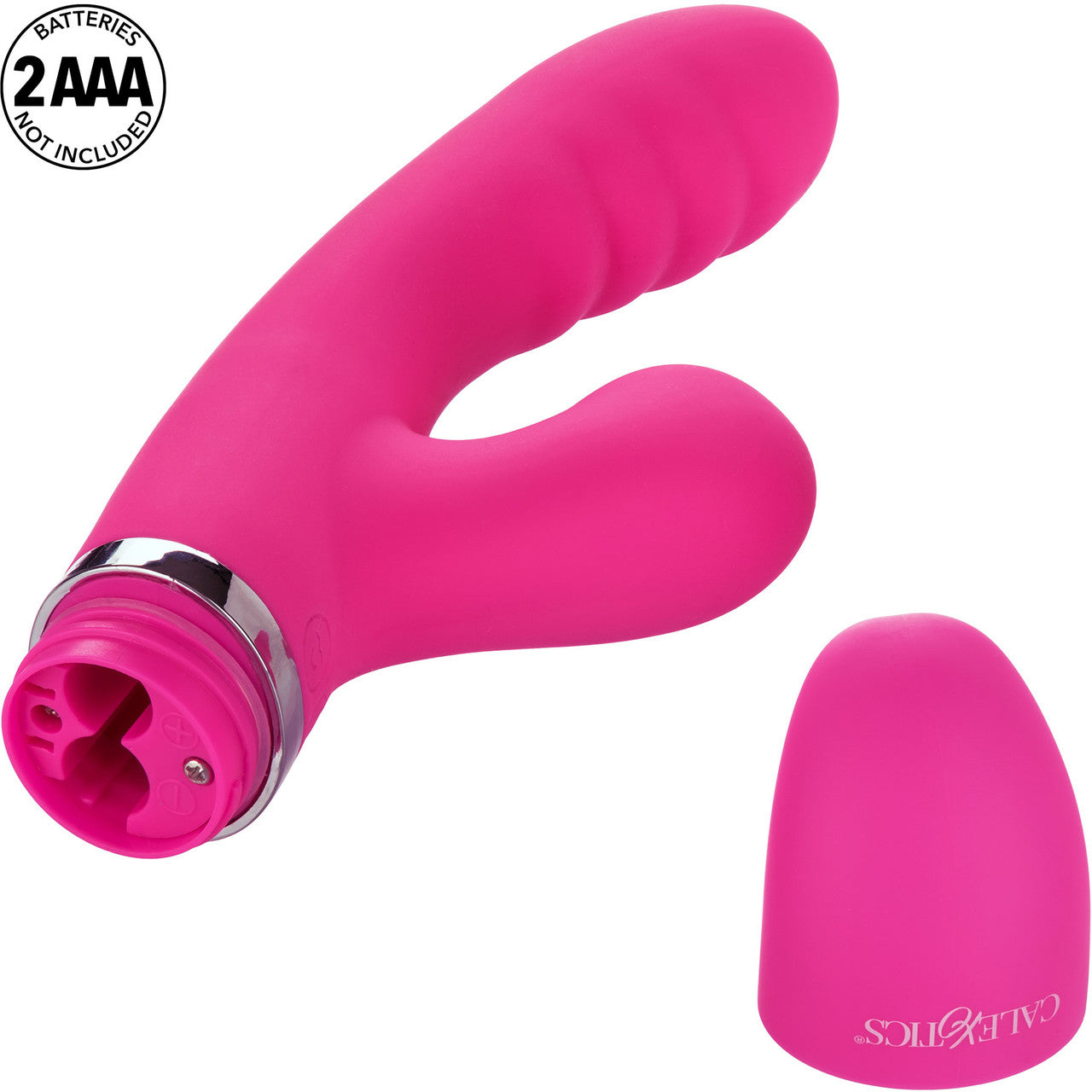 Foreplay Frenzy Pucker Dual Stimulation Vibrator With Suction By CalExotics - Pink