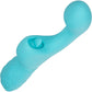 Rechargeable Butterfly Kiss Silicone Flicker Dual Stimulation Vibrator By CalExotics - Blue