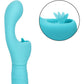 Rechargeable Butterfly Kiss Silicone Flicker Dual Stimulation Vibrator By CalExotics - Blue