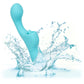 Rechargeable Butterfly Kiss Silicone Flicker Dual Stimulation Vibrator By CalExotics - Blue