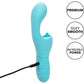 Rechargeable Butterfly Kiss Silicone Flicker Dual Stimulation Vibrator By CalExotics - Blue