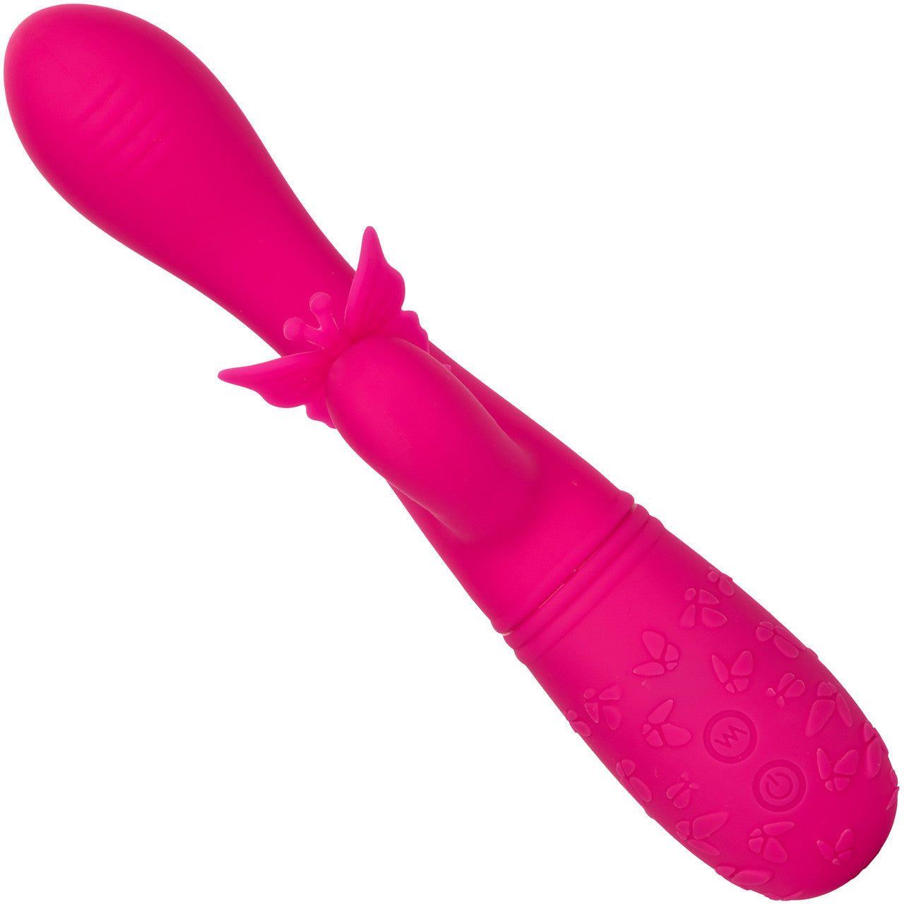 Rechargeable Butterfly Kiss Silicone Flutter Dual Stimulation Vibrator By CalExotics - Pink Rechargeable Butterfly Kiss Silicone Flutter Dual Stimulation Vibrator By CalExotics - Pink
