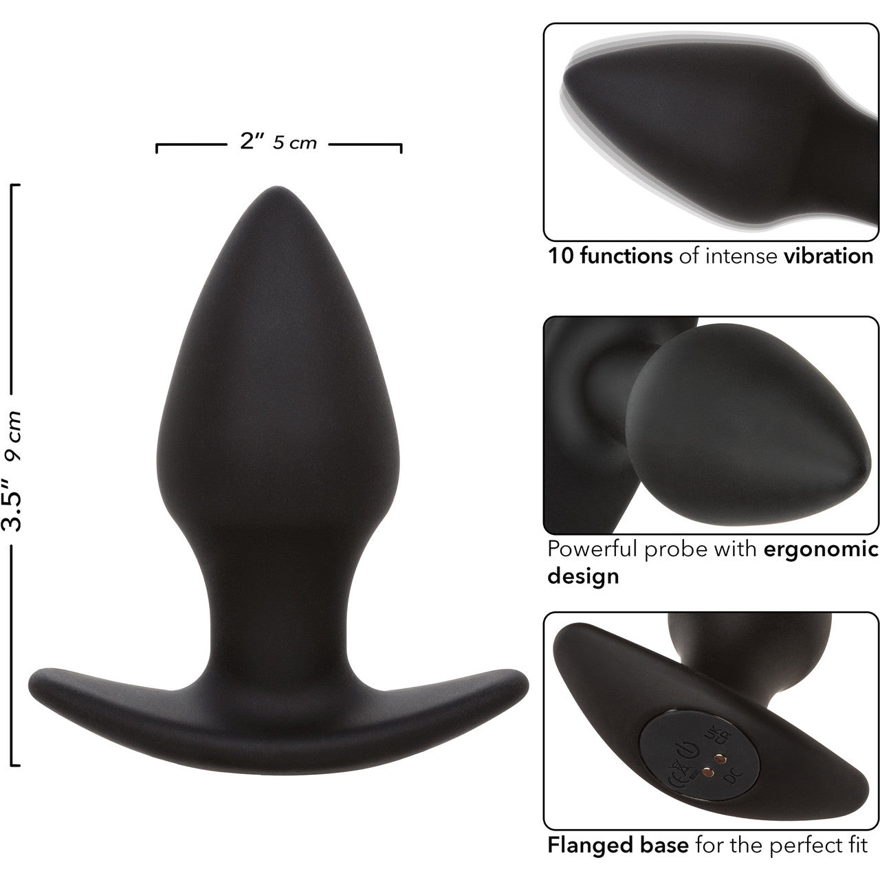 Rock Bottom Perfect Probe Rechargeable Waterproof Silicone Vibrating Butt Plug By CalExotics