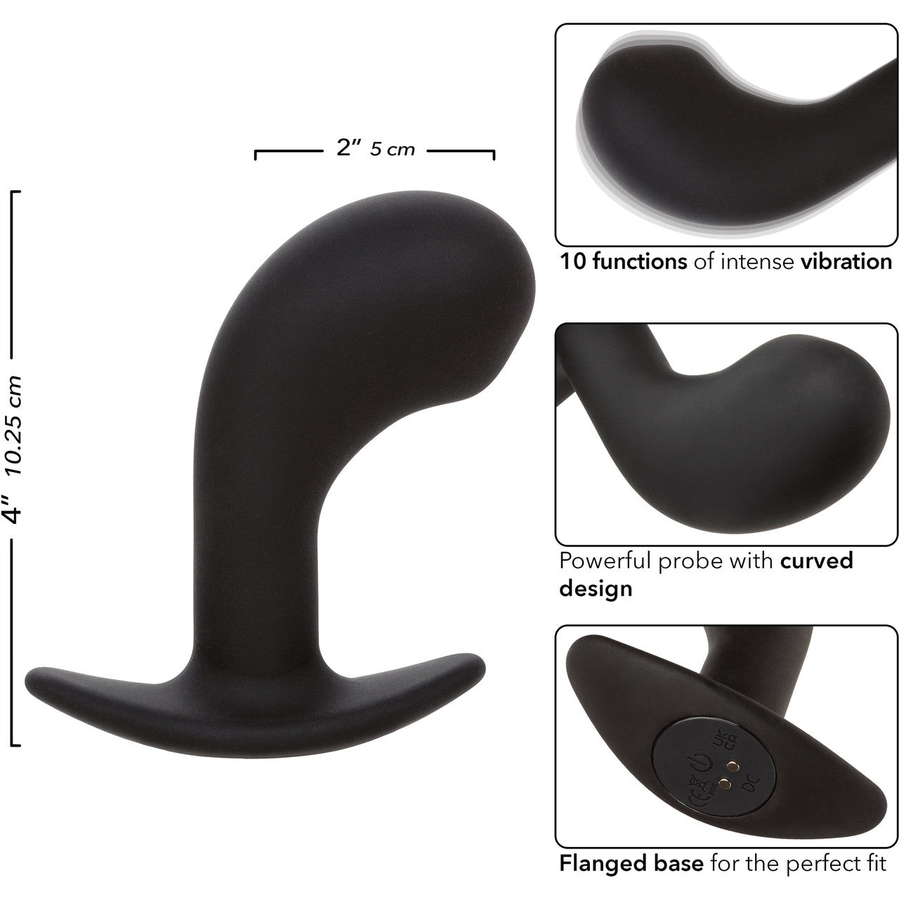 Rock Bottom Curved Probe Vibrating Prostate Massager By CalExotics Rock Bottom Curved Probe Vibrating Prostate Massager By CalExotics