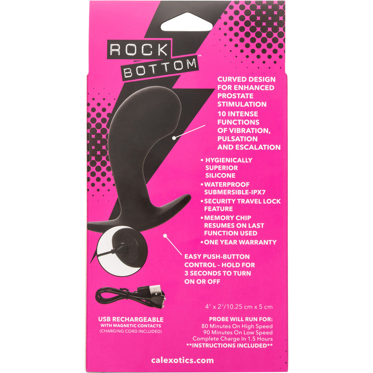 Rock Bottom Curved Probe Vibrating Prostate Massager By CalExotics Rock Bottom Curved Probe Vibrating Prostate Massager By CalExotics