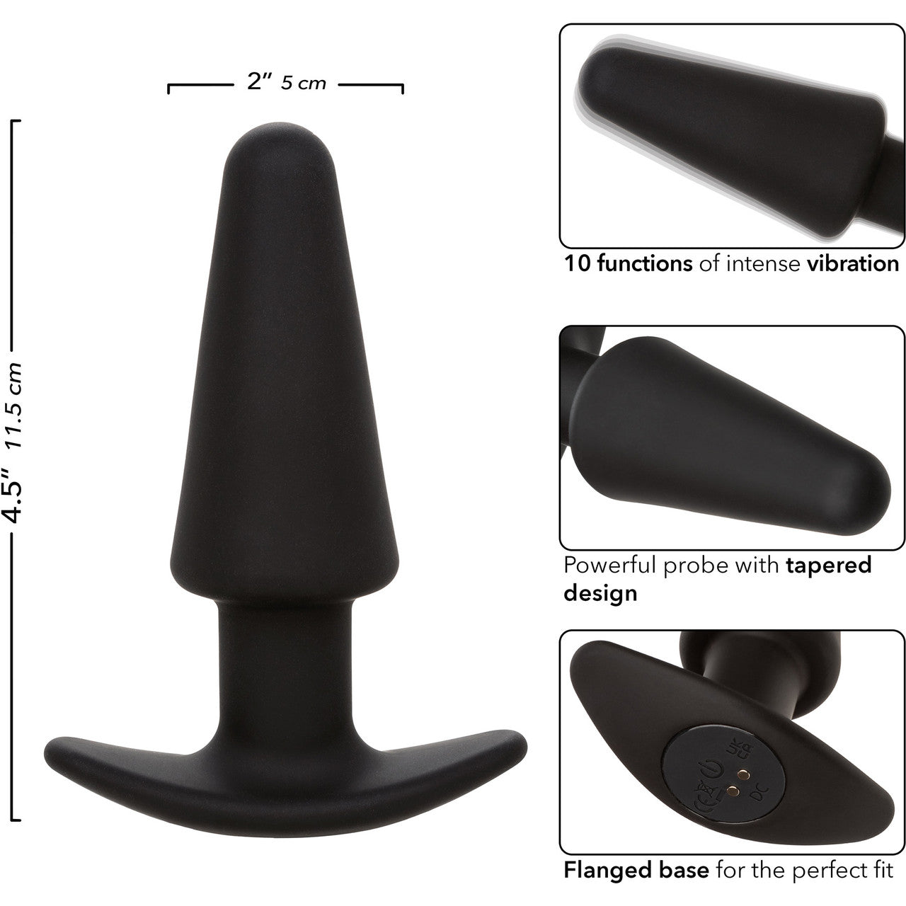Rock Bottom Tapered Probe Rechargeable Waterproof Silicone Vibrating Rock Bottom Tapered Probe Rechargeable Waterproof Silicone Vibrating