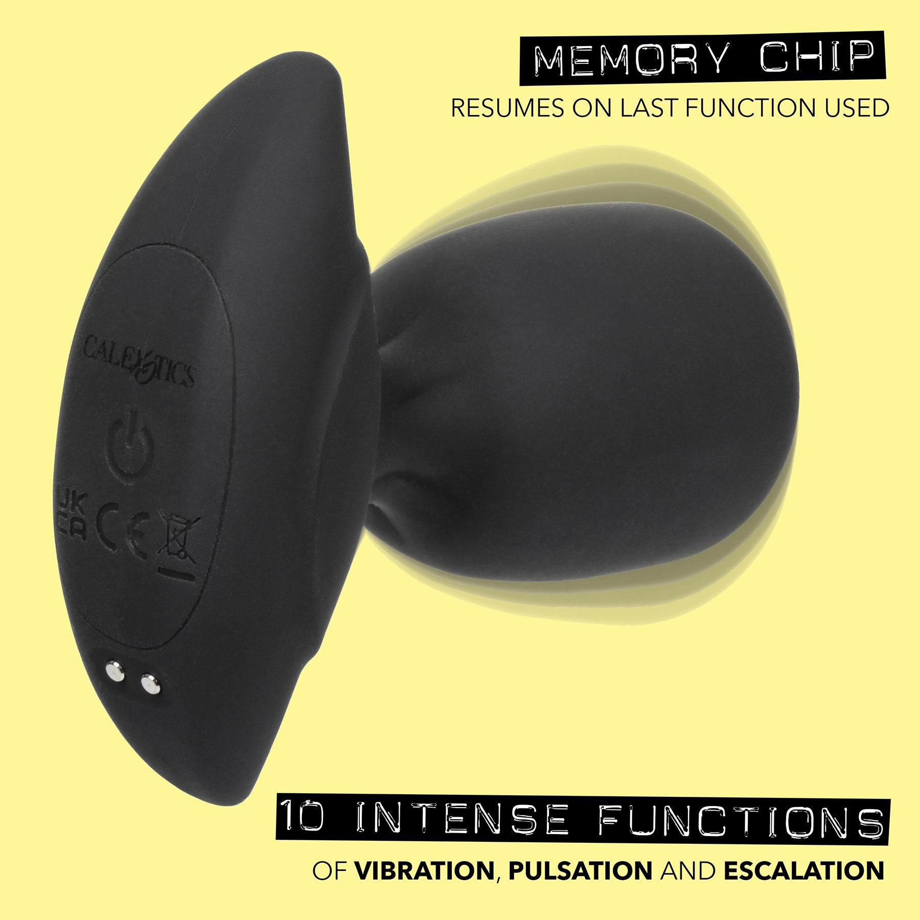 Rock Bottom™ Rumbling Torpedo Probe Rechargeable Waterproof Silicone Vibrating Butt Plug