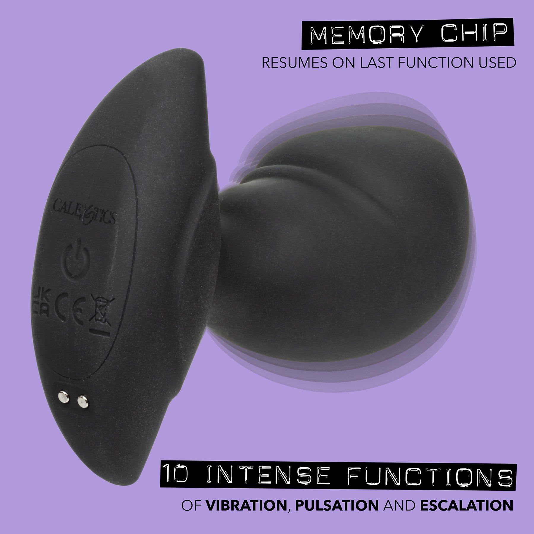 Rock Bottom™ Rumbling Stud® Probe Silicone Vibrating Butt Plug