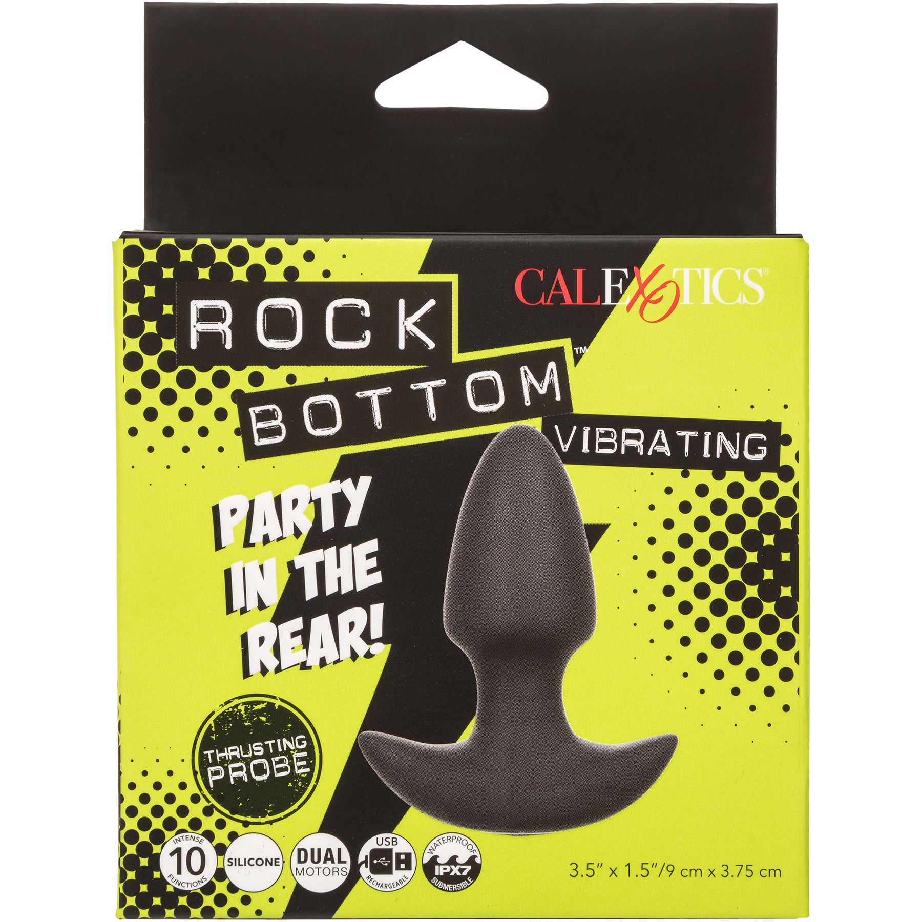 Rock Bottom™ Vibrating Thrusting Probe Rechargeable Waterproof Silicone Butt Plug